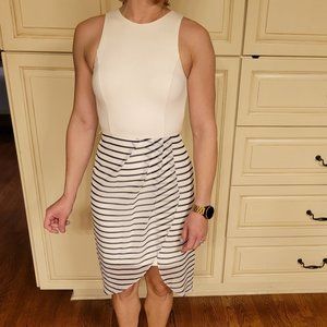 Forever New Sleeveless White and Stripes